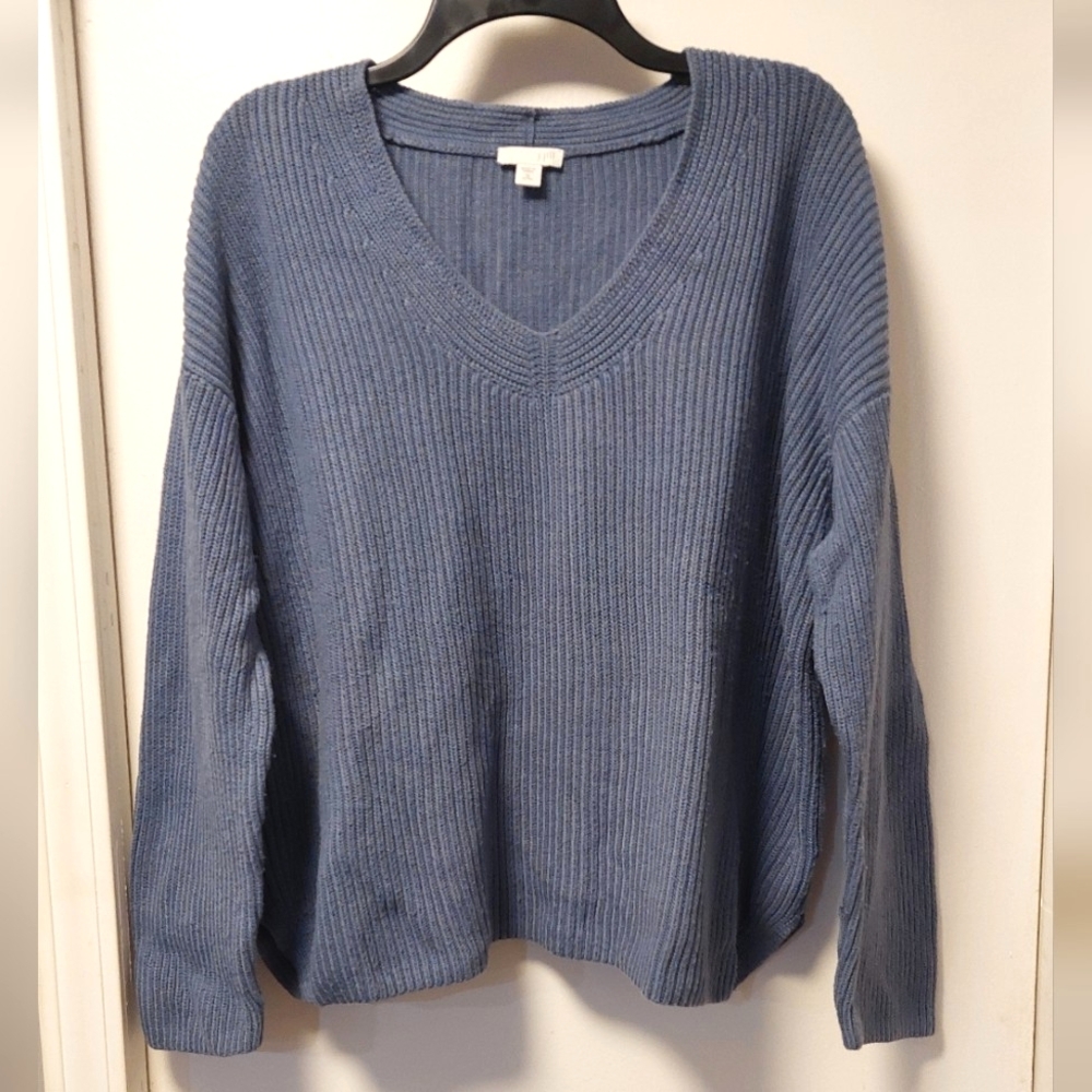 J JILL Erin V-neck Pullover Ribbed Sweater